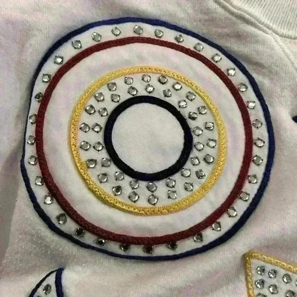 Vintage 1985 rhinestone appliqué sweatshirt by Pleone The Great Glitzby RARE - Picture 7 of 9